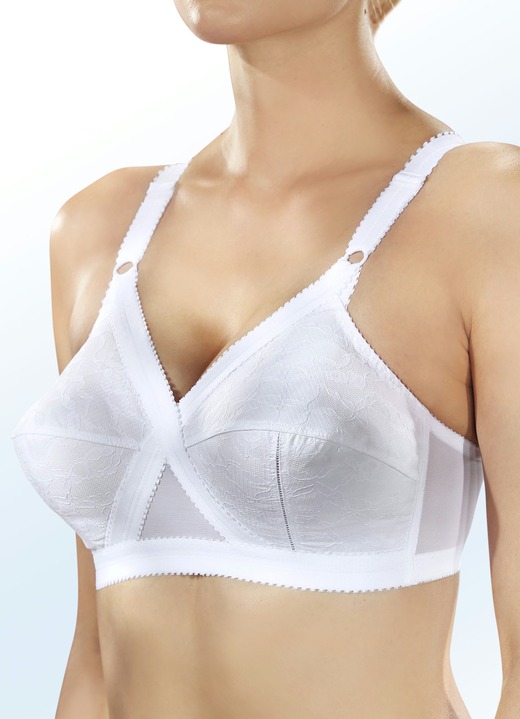 Soft-BH - Playtex-bh met kruispasvorm, in Größe 075 bis 100, in Cup B, in Farbe WIT, in Ausführung Apart Ansicht 1