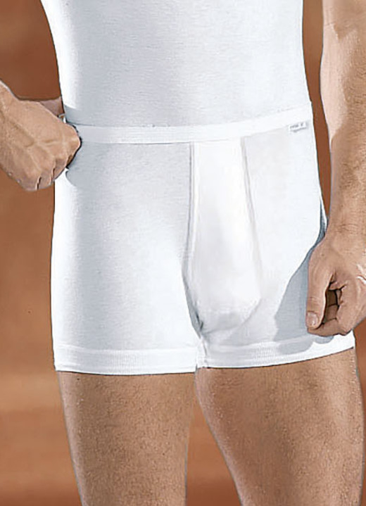 Onderbroeken - Mey Noblesse twee-pack fijne ribbroek met gulp, wit, in Größe 005 bis 009, in Farbe WIT Ansicht 1