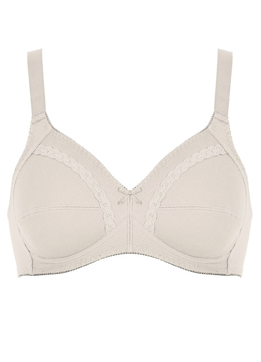 BH dubbel pakket - Naturana twopack bh met decoratieve kanten band in de cups, in Größe 075 bis 100, in Cup B, in Farbe 2X POEDER Ansicht 1