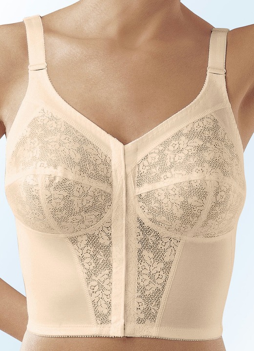 BH met voorsluiting - Susa bh in lang model, met sluiting aan de voorkant, in Größe 085 bis 125, in Cup C, in Farbe HUIDKLEURIG Ansicht 1