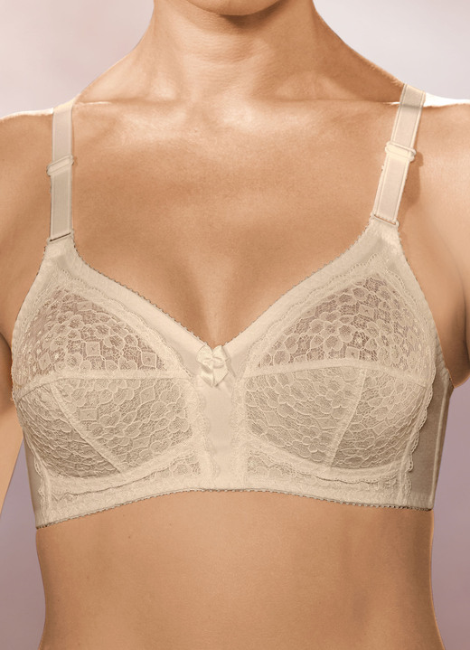 Soft-BH - Beha met gevoerde kanten cups, in Größe 075 bis 110, in Cup A, in Farbe HAUT Ansicht 1
