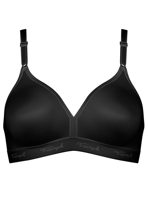 T-Shirt-BH - Triumph micro fun bh met voorgevormde cups, in Größe 075 bis 090, in Cup D, in Farbe ZWART Ansicht 1