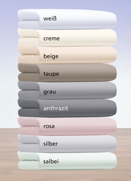 Hoeslakens - Comfortabele hoeslakens, in Größe 131 (1 hoeslaken, 100/200 cm) bis 138 (1 hoeslaken, 180-200/200 cm), in Farbe WIT