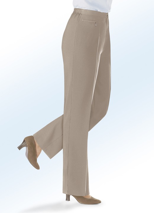 Broek met knoop- en ritssluiting - Comfortbroeken voor elke gelegenheid in 8 kleuren Broek met knoop- en ritssluiting - Comfortbroeken voor elke gelegenheid in 8 kleuren, in Größe 019 bis 054, in Farbe ZAND