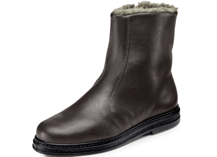 Laarsjes - GINO GALANTE, gevoerde herenlaarzen, winterschoenen, met lamsvacht Laarsjes - GINO GALANTE, gevoerde herenlaarzen, winterschoenen, met lamsvacht, in Größe 040 bis 050, in Farbe MOKKA