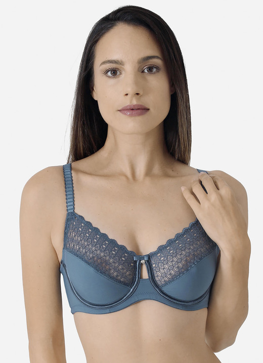 BH dubbel pakket - Sassa two-pack beugelbeha, in Größe 075 bis 100, in Cup E, in Farbe 1X INDIGO, 1X WIT Ansicht 1