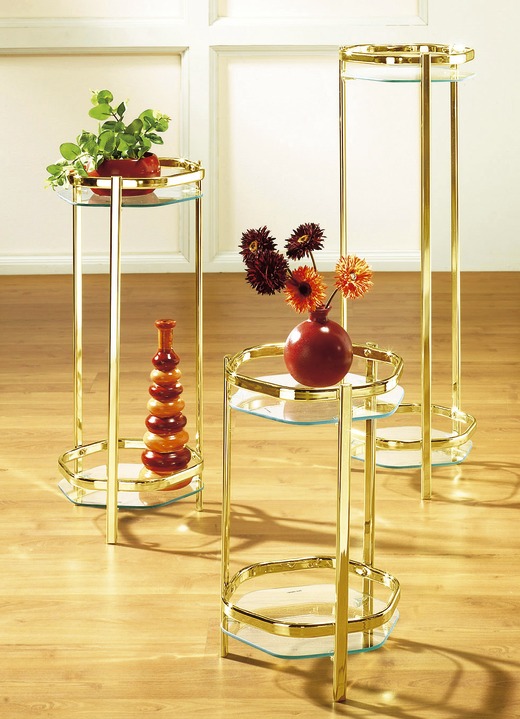 Inspiratie - Elegante bloemenzuil van messingkleurige stalen buis, in Farbe MESSING Ansicht 1