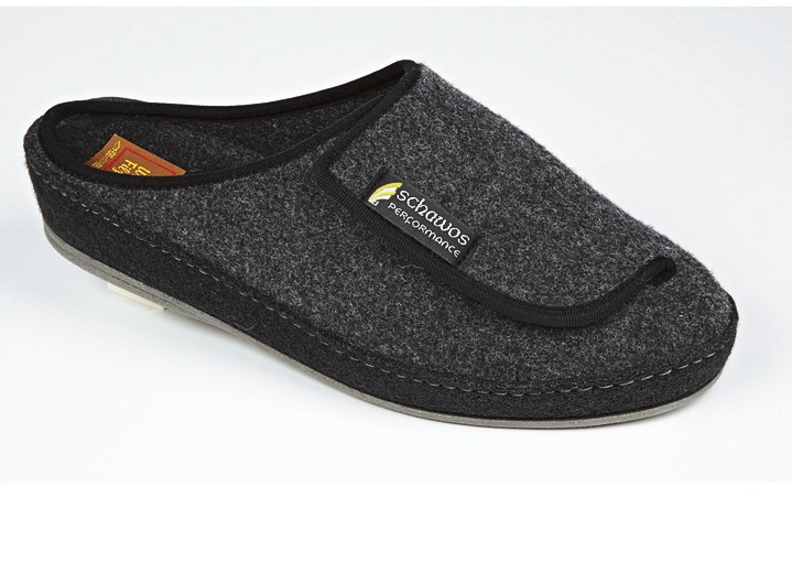 Sandalettes & slippers - Klittenband muiltjes van Schawos, in Größe 037 bis 046, in Farbe ANTRACIET Ansicht 1