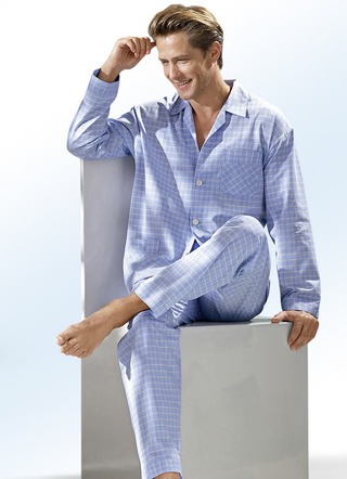 Pyjama, doorknoop, geweven