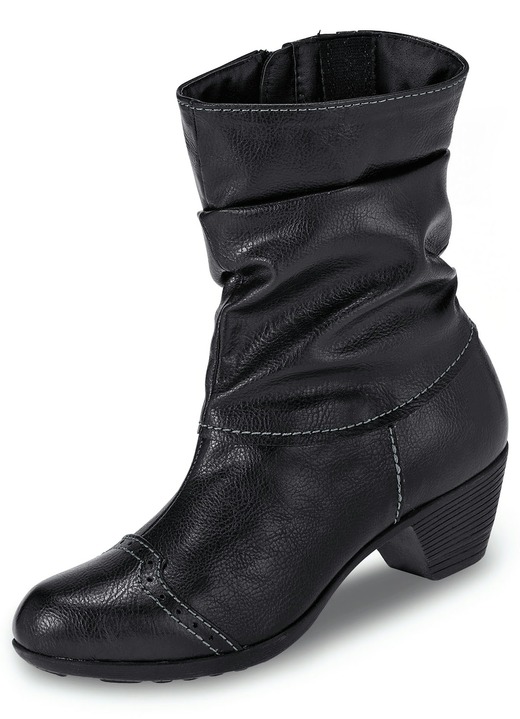 Laarzen & laarsjes - Andrea Conti, modieuze dames enkellaarsjes, winterschoenen, met rits, in Größe 036 bis 042, in Farbe ZWART Ansicht 1