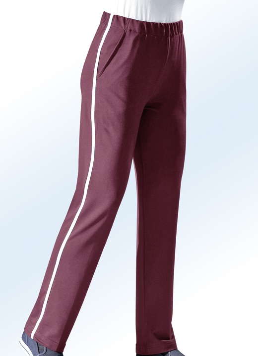 Vrijetijds pantalons - Casual broek, in Größe 019 bis 052, in Farbe BORDEAUX Ansicht 1