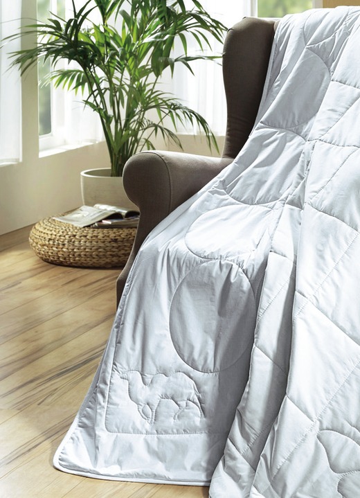 Dekbedden - Knuffelig, temperatuurregulerend dekbed van kamelenhaar, in Größe 103 (135/200 cm) bis 110 (155/220 cm), in Farbe ECRU, in Ausführung 110 (kameelhaardeken, licht 155/220 cm)