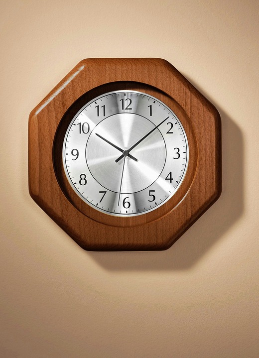 Woonaccessoires - Wandklok met radiogestuurd uurwerk, in Farbe NOTENBOOM Ansicht 1