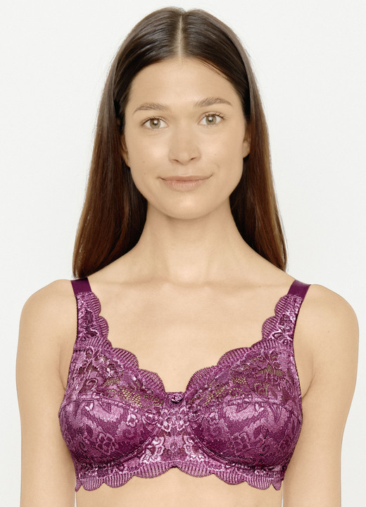 BH dubbel pakket - Susa 2-pack bh met delicate elastische kant, in Größe 075 bis 110, in Cup E, in Farbe 1X AZALEA, 1X WIT Ansicht 1