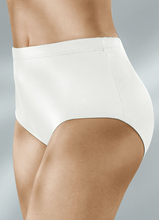 Slip - Set van vijf slips met elastische band, in Größe 040 bis 062, in Farbe WIT Ansicht 1