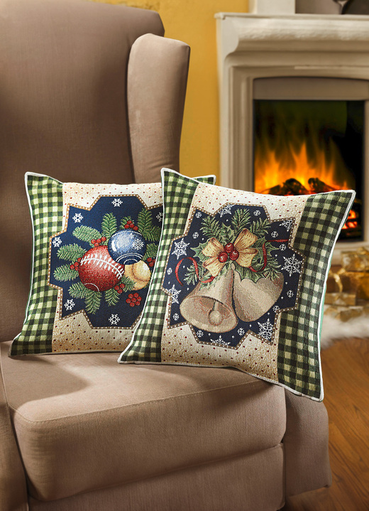 Decoratiekussens & slopen - Feestelijke kussenslopen, set van 2, in Farbe BEIGE
