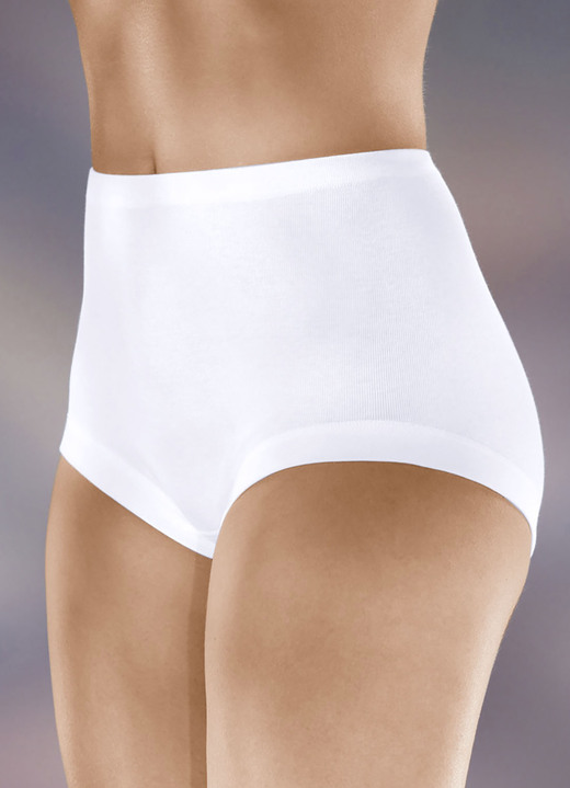 Slip - Set van vijf Speidelslips met elastische band, in Größe 038 bis 052, in Farbe WIT Ansicht 1