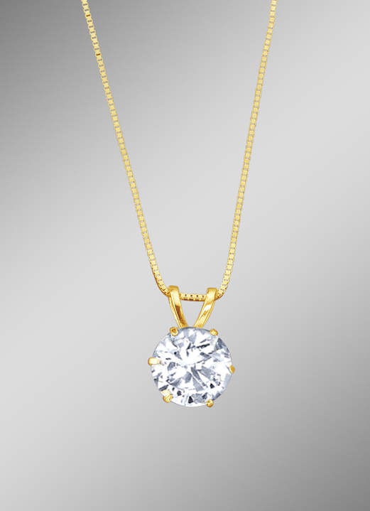 Kettinghanger - Hanger met synthetische zirkonia en Venezia ketting, in Farbe  Ansicht 1