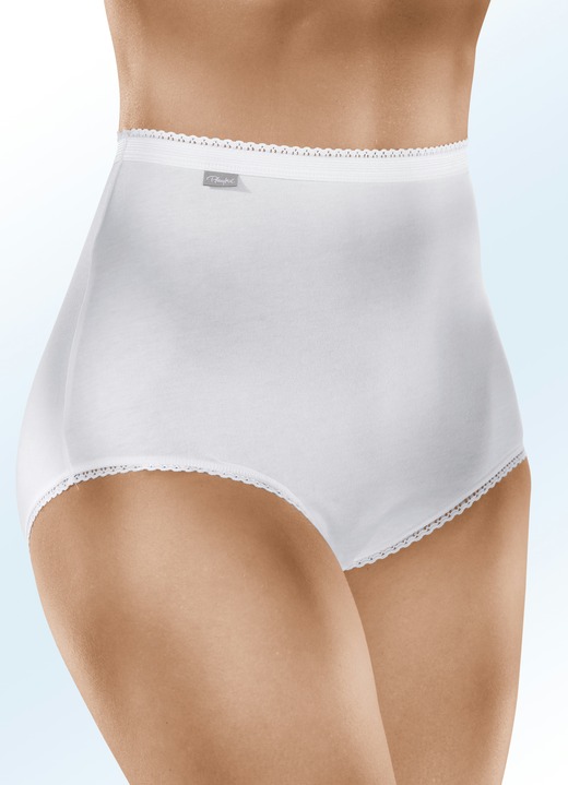 Slip - Set van drie slips met extra hoge pasvorm, van Playtex, in Größe 040 bis 054, in Farbe WIT Ansicht 1