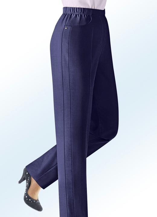 Broeken met elastische band - Pull-on broek, in Größe 019 bis 235, in Farbe MARINE Ansicht 1