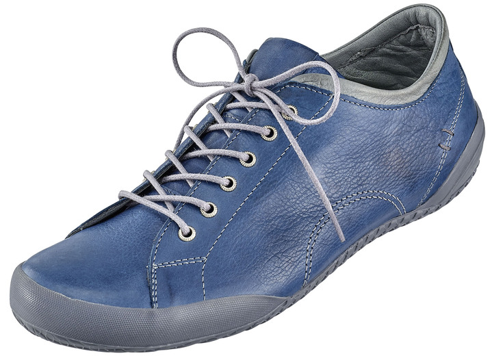 Instappers & veterschoenen - Andrea Conti, klassieke dames veterschoen, met uitneembare leren binnenzool, in Größe 036 bis 042, in Farbe JEANSBLAUW Ansicht 1
