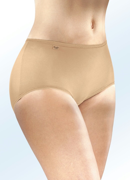 Slip - Sloggi 24/7 set van drie slips, in Größe 038 bis 052, in Farbe HUIDKLEURIG Ansicht 1