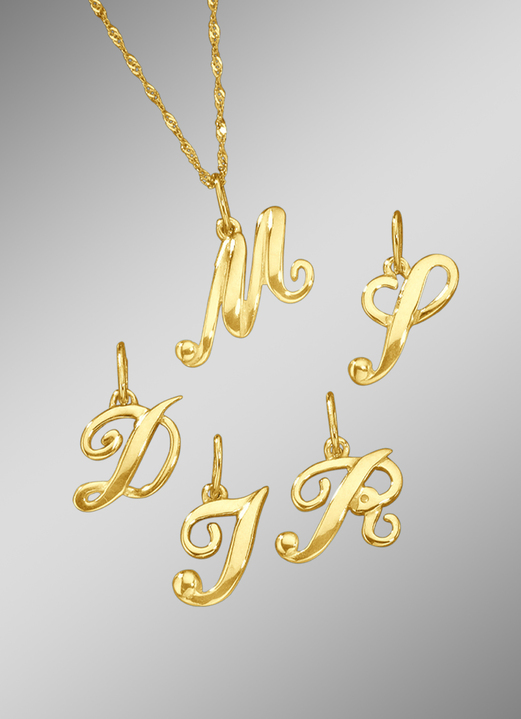 Hangers - Letterhanger met Singapore-ketting, in Farbe , in Ausführung Letter B