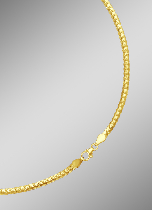 Halskettingen - Brede kinketting met karabijnsluiting, in Farbe