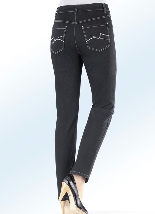 Jeans - Powerstretch-jeans, in Größe 017 bis 092, in Farbe ZWART Ansicht 1