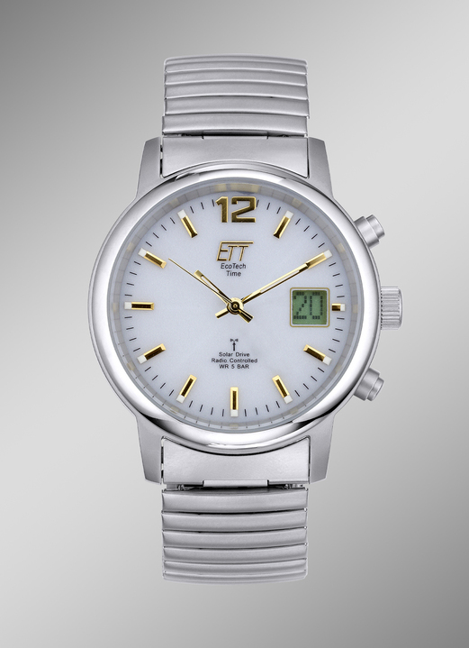- ETT radio solar herenhorloge in titaniumlook, in Farbe  Ansicht 1