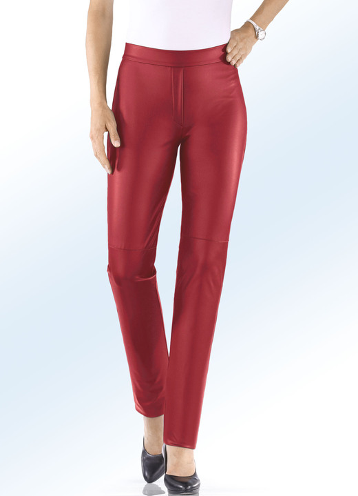 - Broek van zacht imitatie-nappaleder, in Größe 018 bis 235, in Farbe LICHTGRIJS M.