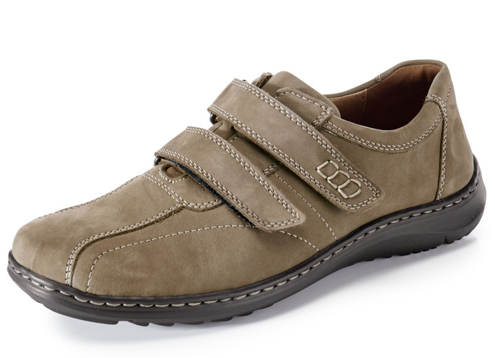 Instappers & veterschoenen - Waldläufer, comfortabele herenpantoffels, breedte H, met uitneembaar voetbed Instappers & veterschoenen - Waldläufer, comfortabele herenpantoffels, breedte H, met uitneembaar voetbed, in Größe 10 bis 9 1/2, in Farbe TABAKBRUIN
