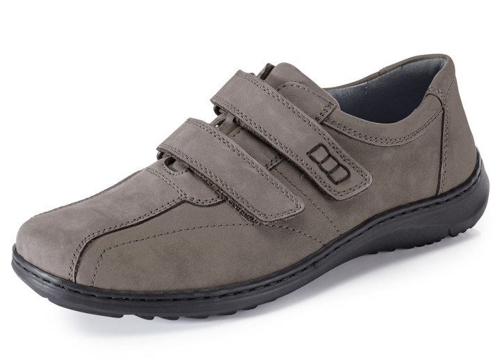 Instappers & veterschoenen - Waldläufer, comfortabele herenpantoffels, breedte H, met uitneembaar voetbed Instappers & veterschoenen - Waldläufer, comfortabele herenpantoffels, breedte H, met uitneembaar voetbed, in Größe 10 bis 9 1/2, in Farbe GRAFIET