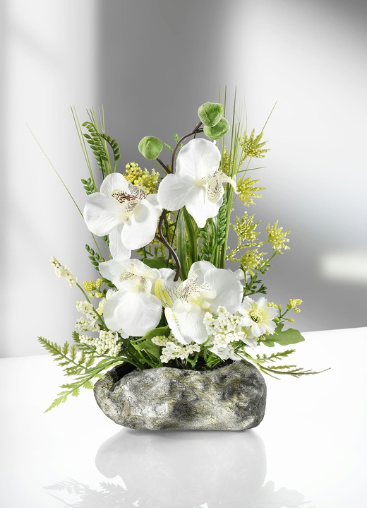 Woonaccessoires - Prachtig orchideeënarrangement voor in huis, in Farbe WIT
