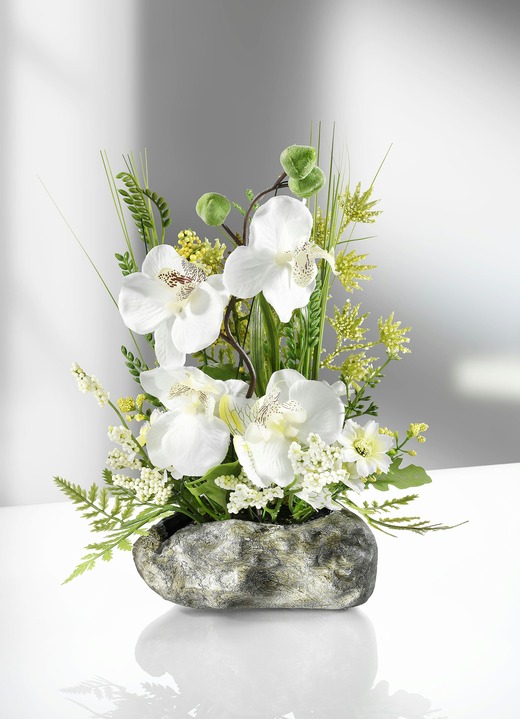 Woonaccessoires - Prachtig orchideeënbloemstuk voor bij u in huis, in Farbe WIT