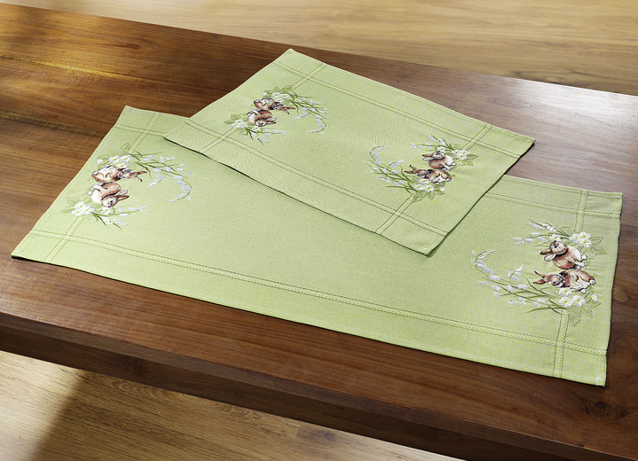 Woonaccessoires - Tafel- en kamerdecoratie, in Größe 101 (Kleedje, 35/50 cm) bis 404 (Kussensloop, 40/40 cm), in Farbe GROEN Ansicht 1