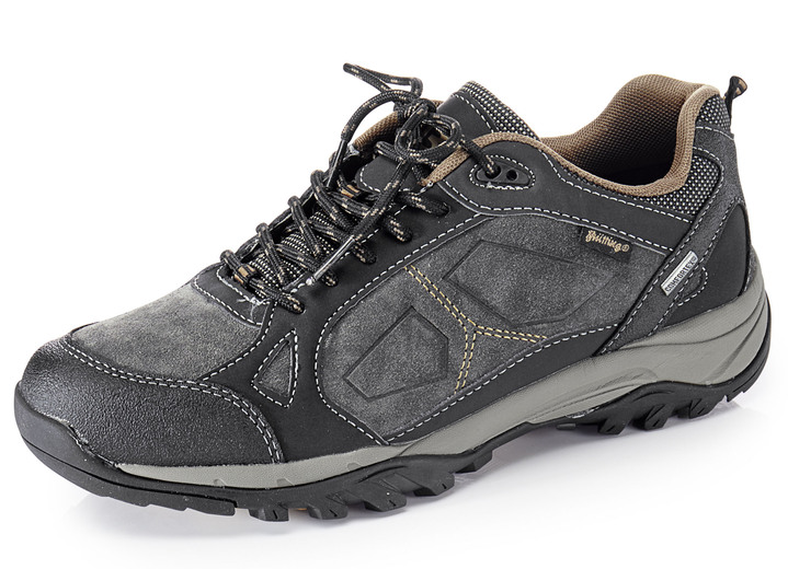 Instappers & veterschoenen - Ademende heren veterschoenen met uitneembaar voetbed Instappers & veterschoenen - Ademende heren veterschoenen met uitneembaar voetbed, in Größe 039 bis 046, in Farbe GRIJS-ZWART-COGNAC