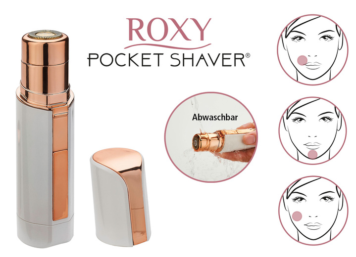 - Haarverwijderaar Roxy Pocket Shaver, in Farbe WIT/GOUD Ansicht 1
