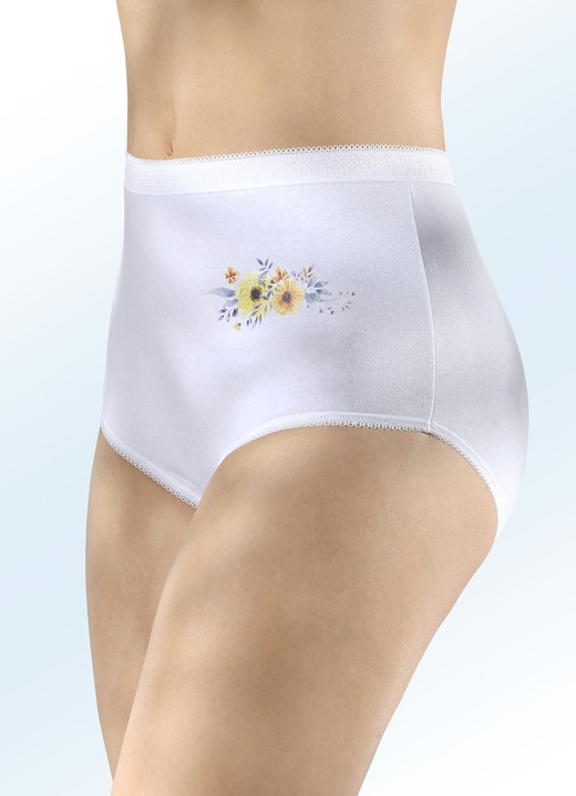 Slip - Vijfpack slips met elastische tailleband, in Größe 040 bis 060, in Farbe WIT Ansicht 1