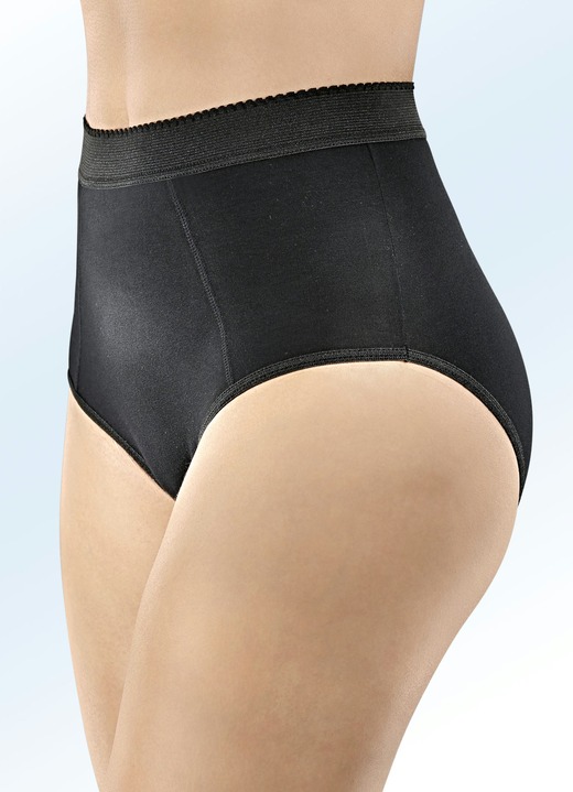 Slip - Set van vijf corrigerende slips met verstevigende voorzijde, in Größe 038 bis 056, in Farbe 3X ZWART, 2X WIT Ansicht 1
