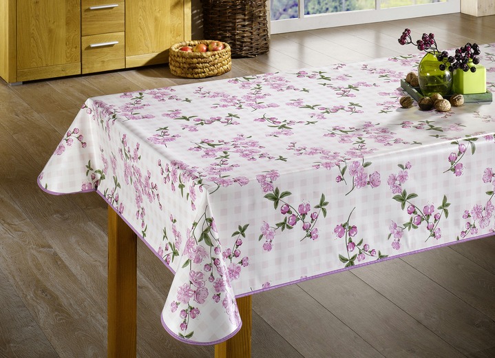 Tafellakens - Herfst tafelzeil tafelkleden, in Größe 108 (middelkleed, 80/80 cm) bis 170 (tafelkleed ovaal, 155/220 cm), in Farbe ROSÉ Ansicht 1