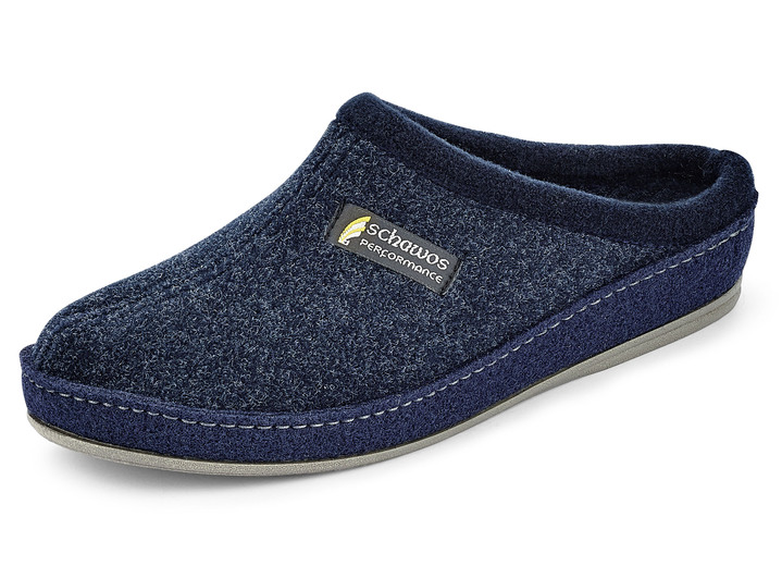 Huisschoenen - Ademende herenpantoffels met anatomisch gevormd voetbed Huisschoenen - Ademende herenpantoffels met anatomisch gevormd voetbed, in Größe 040 bis 046, in Farbe MARINE