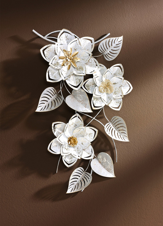 Woonaccessoires - Wanddecoratie van metaal, in Farbe WIT-ZILVER