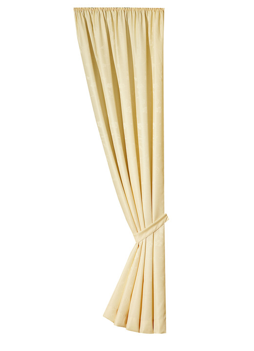 Klassiek - Prachtige enkele sjaal met een elegante glans, in Größe 364 (H 150 x B 132 cm) bis 899 (Gordijnhouder, set van 2, ca. 60 cm), in Farbe NATUR Ansicht 1