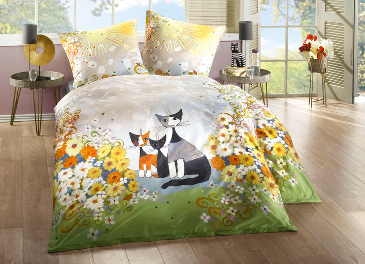 Beddengoed - Exclusieve beddengoedset met Rosina Wachtmeister-motief, in Größe 112 (80/80 cm + 135/200 cm) bis 115 (80/80 cm + 155/220 cm), in Farbe KLEURRIJK