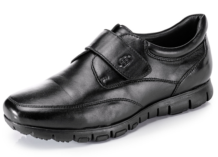 Instappers & veterschoenen - Lichtgewicht herenpantoffels met uitneembaar voetbed Instappers & veterschoenen - Lichtgewicht herenpantoffels met uitneembaar voetbed, in Größe 040 bis 046, in Farbe ZWART