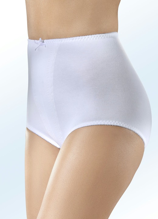 Tailleslips - Pak van twee Sassa pantybroekjes met versteviging, in Größe 075 bis 100, in Farbe 2X WEIß Ansicht 1