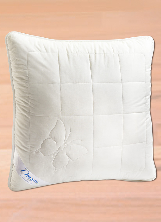 Dekbedden - Huidvriendelijk beddengoedassortiment met hoogwaardige vulling van 100% zijde, in Größe 103 (deken, 135/200 cm) bis 122 (kussen 40/40 cm), in Farbe WIT Ansicht 1