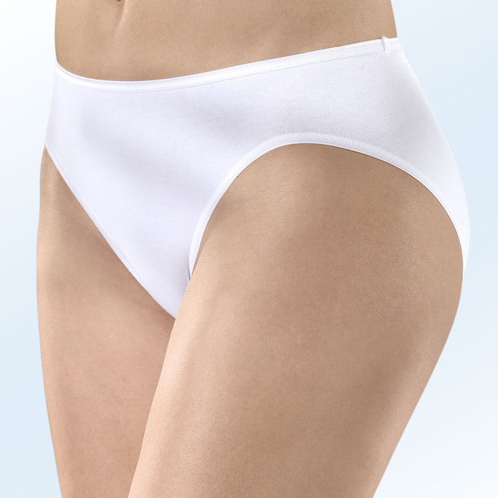 Slip - Set van vier slips met elastische boorden, van Nina von C., in Größe 038 bis 048, in Farbe WIT Ansicht 1