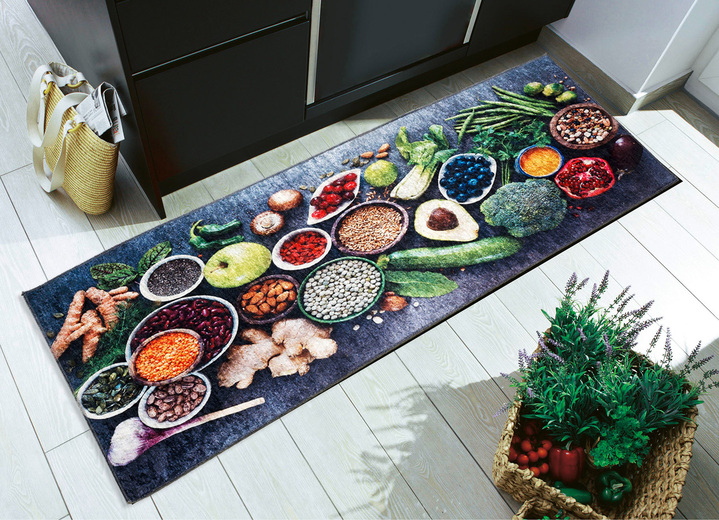 Lopers & trapmatten - Keukenlopers en vloerkleden met antisliprug, in Größe 142 (keukenloper, 65 x 180 cm) bis 252 (Keukentapijt, 170 x 200 cm), in Farbe MEERKLEURIG Ansicht 1